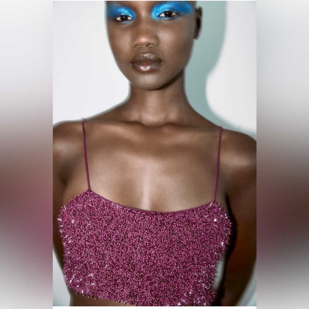 Zara - Limited edition beaded crop top